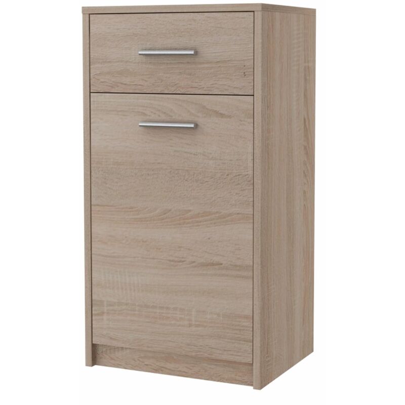 Buffet avec 1 porte et 1 tiroir Chêne de Sonoma - Meuble de Rangement Style contemporain - 40 x 35 x 75 cm