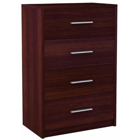Commode BODO 60cm 4S VENGE 4 tiroirs étagère