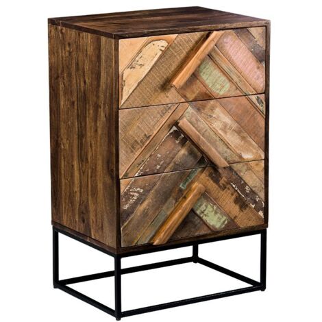 Commode bois et métal 55cm RITA Kayu Intérieur - 55x42x85 cm - Kayu Meuble