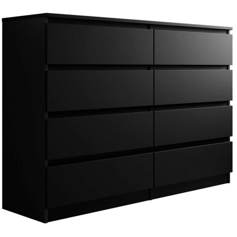 Mobilier1 - Commode Comfivo 162, Noir, Avec tiroirs, Nombre de tiroirs: 0, 100x138x40cm