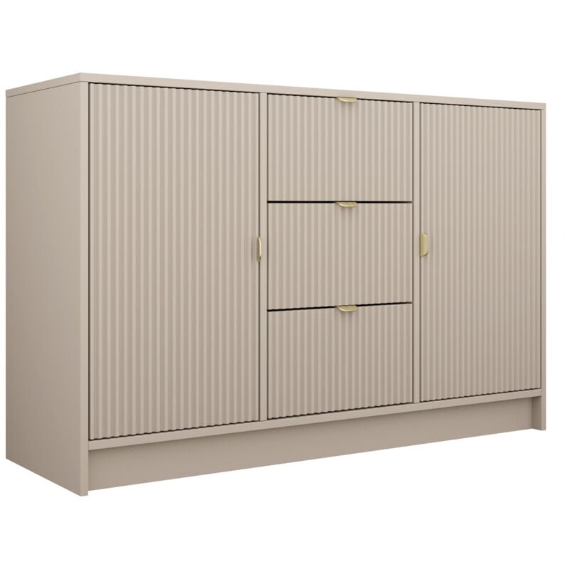 Commode Comfivo Larmire 101, Beige, Avec tiroirs et portes, Nombre de tiroirs: 0, 75x118x40cm