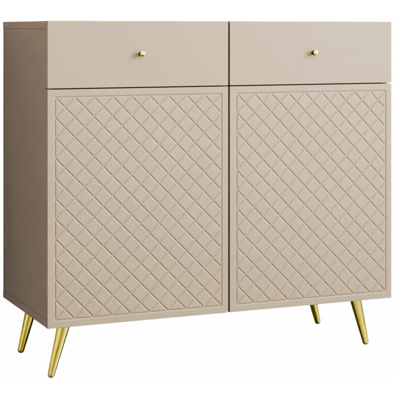 Mobilier1 - Commode Comfivo Nuromo 100, Beige, Avec tiroirs et portes, Nombre de tiroirs: 0, 92x100x42cm