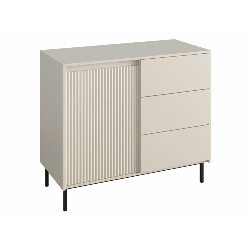 Commode Comfivo Delruva 100, Cachemire, Avec tiroirs et portes, Nombre de tiroirs: 0, 90x103x50cm