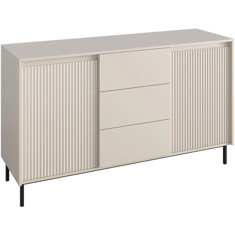 Commode Comfivo Delruva 101, Cachemire, Avec tiroirs et portes, Nombre de tiroirs: 0, 90x153x50cm