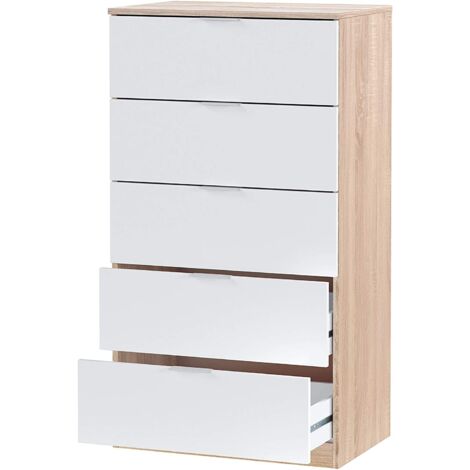 Commode commode chêne blanc cm 60 x 40 x 110 h