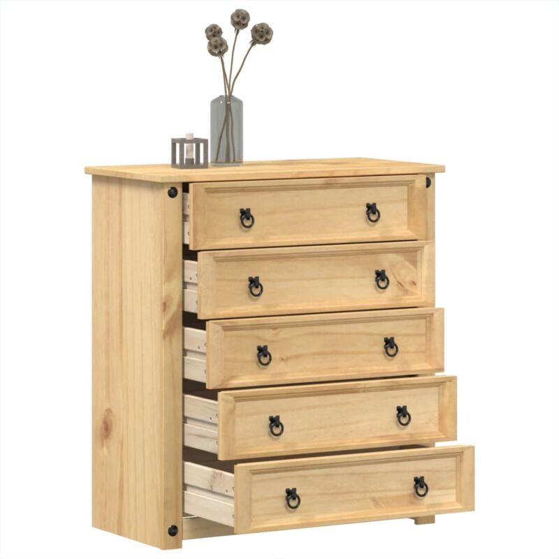 Commode Corona 80x40x89 bois massif de pin Commode Corona 80x40x89 bois massif de pin