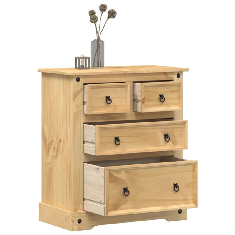 Vidaxl - Commode Corona 80x43x91 cm bois massif de pin