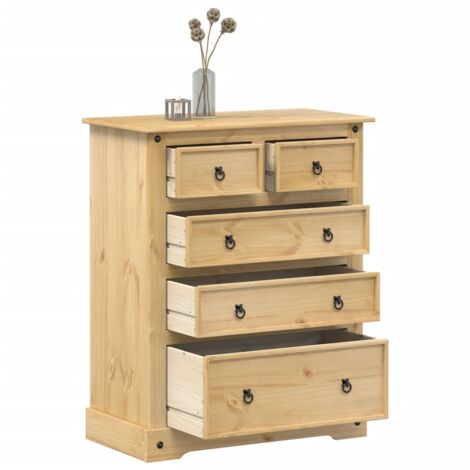 Commode Corona 92x48x114 bois massif de pin