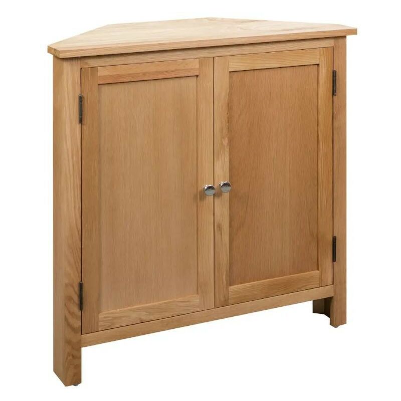 Commode d'angle chêne massif clair Candice Commode d'angle chêne massif clair Candice