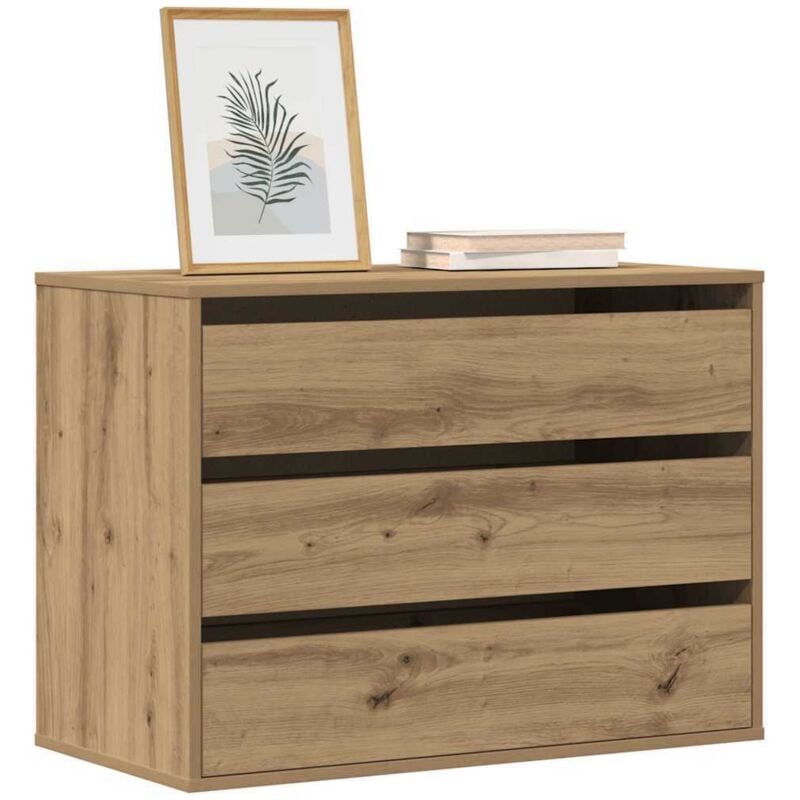 Vidaxl - Commode d'angle chêne artisanal 80x41x58 cm bois d'ingénierie