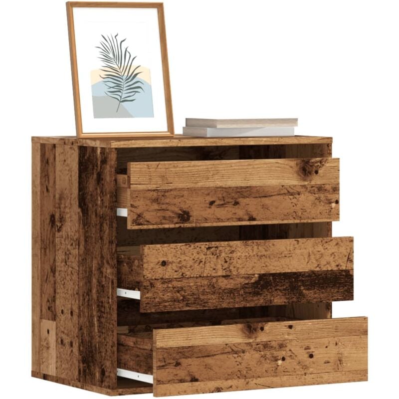 Vidaxl - Commode d'angle vieux bois 60x41x58 cm bois d'ingénierie