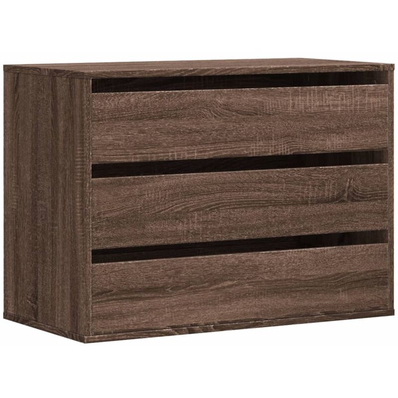Vidaxl - Commode d'angle chêne marron 80x41x58 cm bois d'ingénierie