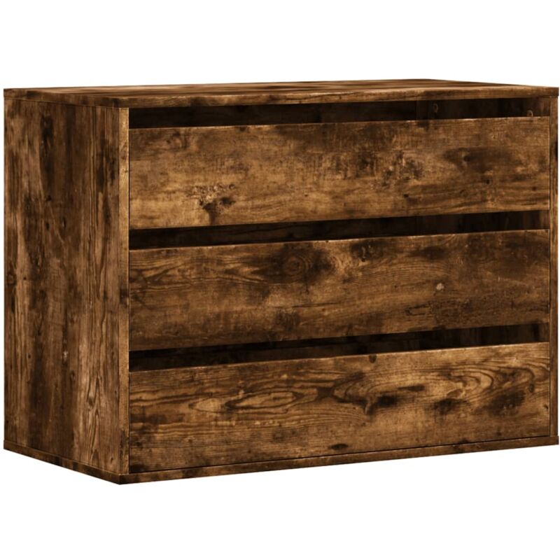 Commode d'angle chêne fumé 80x41x58 cm bois d'ingénierie vidaXL
