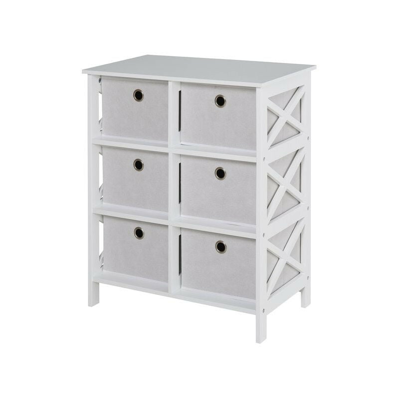 Commode de rangement kathy grise et blanche
