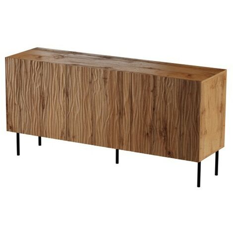 Commode de rangement Meuble universel 152x75x42cm sur pied Wotan artisan YOUNGE