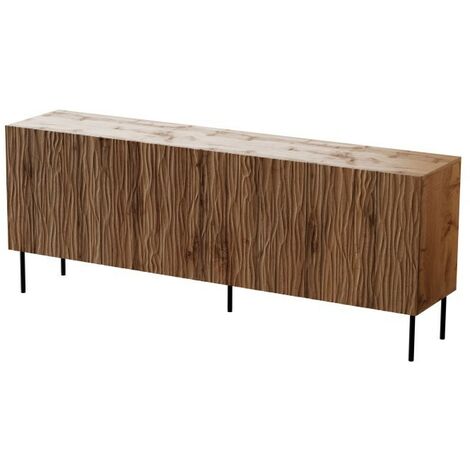 Commode de rangement Meuble universel 190x75x42cm sur pied Wotan artisan YOUNGE