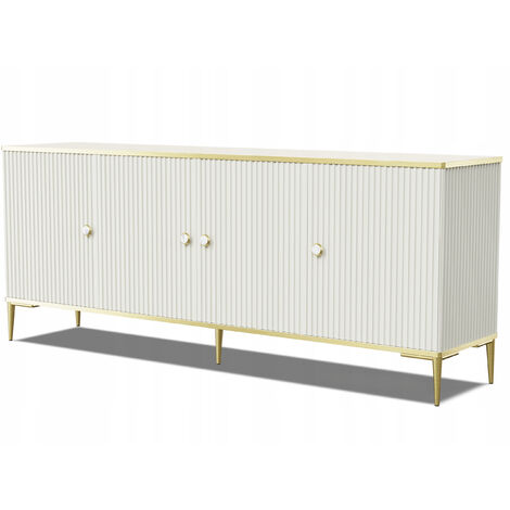 Commode de rangement Meuble universel Cachemir 182x73x40cm PETOR sur pieds avec 4 portes