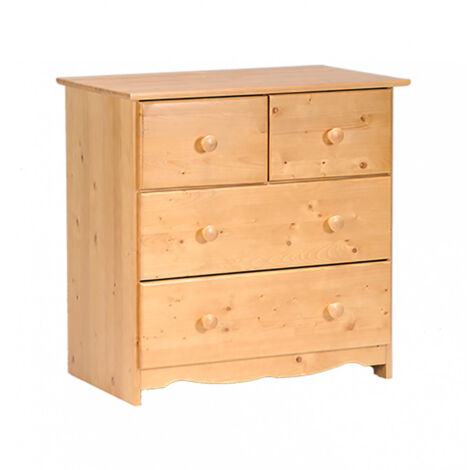 Commode de rangement TEDI 85x86x55cm 4 tiroirs  Naturel