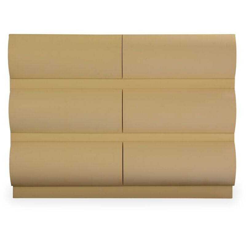 Commode design 6 tiroirs arrondis L100cm Mezade Beige