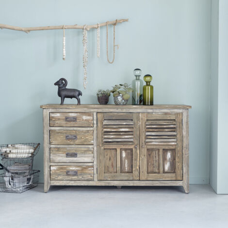 Commode en bois recyclé 140 cm