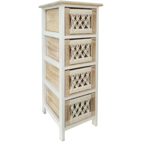 SIGNES GRIMALT Commode en bois robuste à 4 tiroirs pour le rangement de la maison