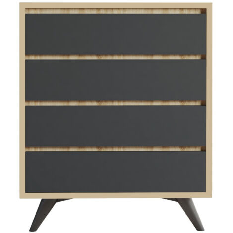 Commode en bois "Suvera" - 70 x 40 x 86 cm - Marron