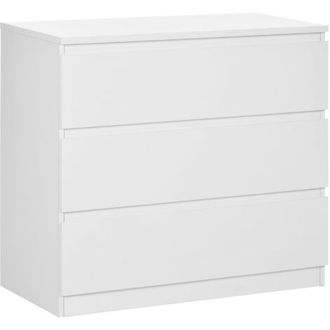Commode Épurée, 3 Tiroirs, 80 x 39 x 73 cm