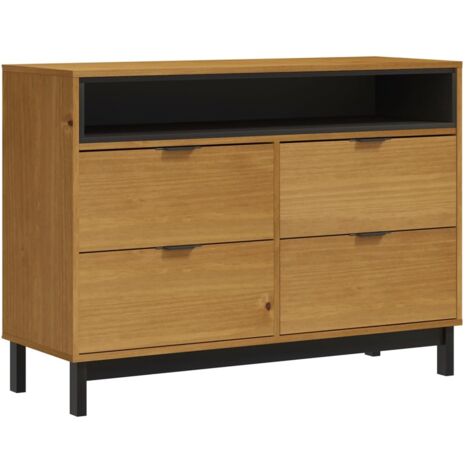 Commode FLAM 110x40x80 cm bois de pin massif CFW247799