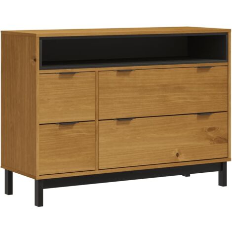 Commode FLAM 110x40x80 cm bois de pin massif CFW716929