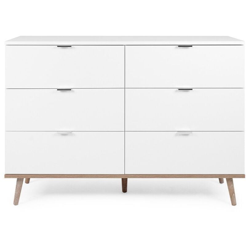CALICOSY - Commode 6 Tiroirs L120 cm - COPENHAGUE