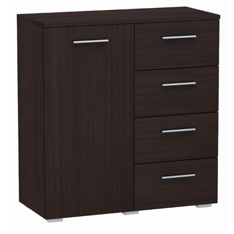 Commode HELENA 80cm 1D4S VENGE wengé