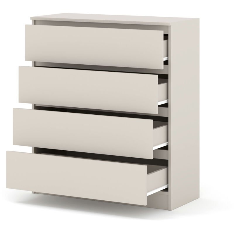 Bim Furniture – Commode 90 cm cachemire – 4 tiroirs spacieux – Panneau stratifié 16 mm – Système d’ouverture sans poignée – Style moderne Bim Furniture – Commode 90 cm cachemire – 4 tiroirs spacieux – Panneau stratifié 16 mm – Système d’ouverture sans poignée – Style moderne