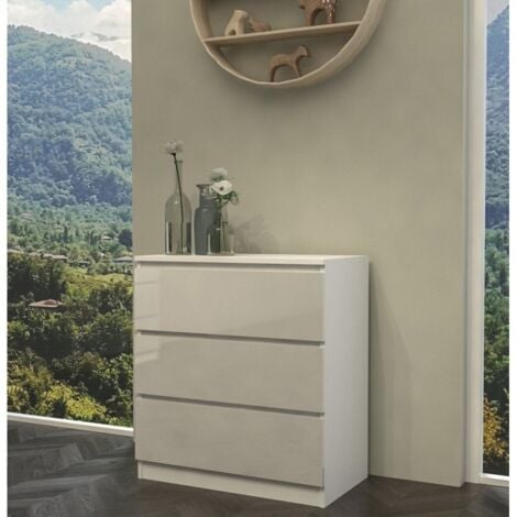 Commode Malwa M3, BLANC BRILLANT