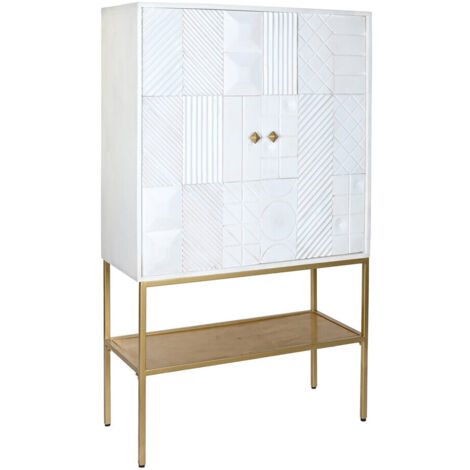 Commode Mangue Métal 91X44X152 Blanc