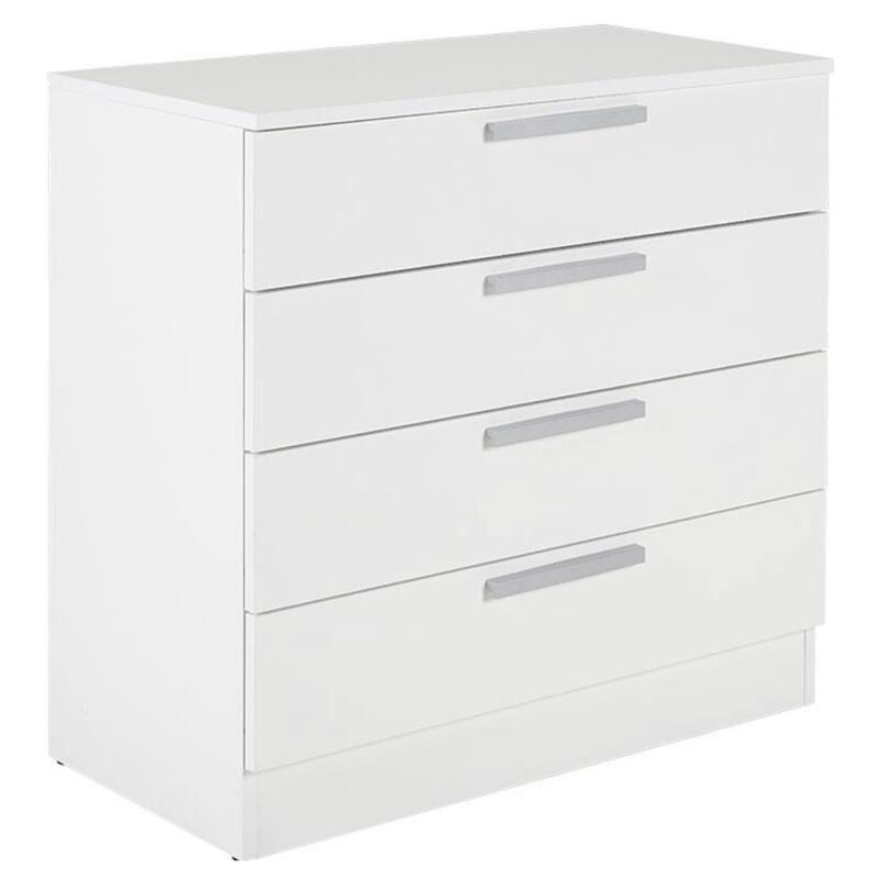 Commode mathias - 4 tiroirs - blanc