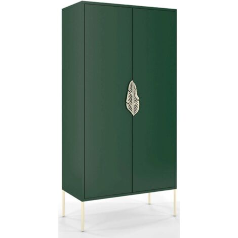 Commode Merlin 160 x 40 x 80 cm Bois - Vert et doré