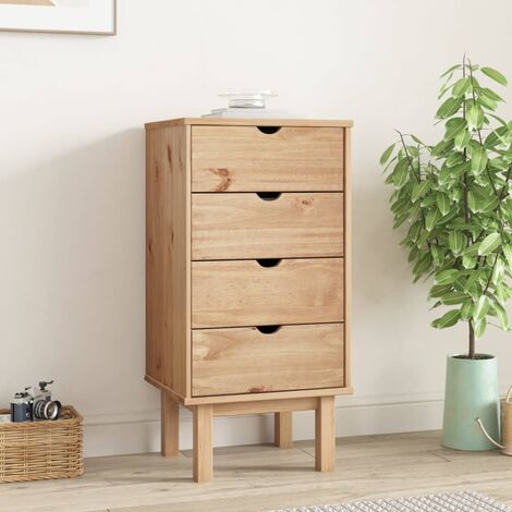 ALBI - Commode scandinave 140x40x76 cm - Meuble rangement chambre