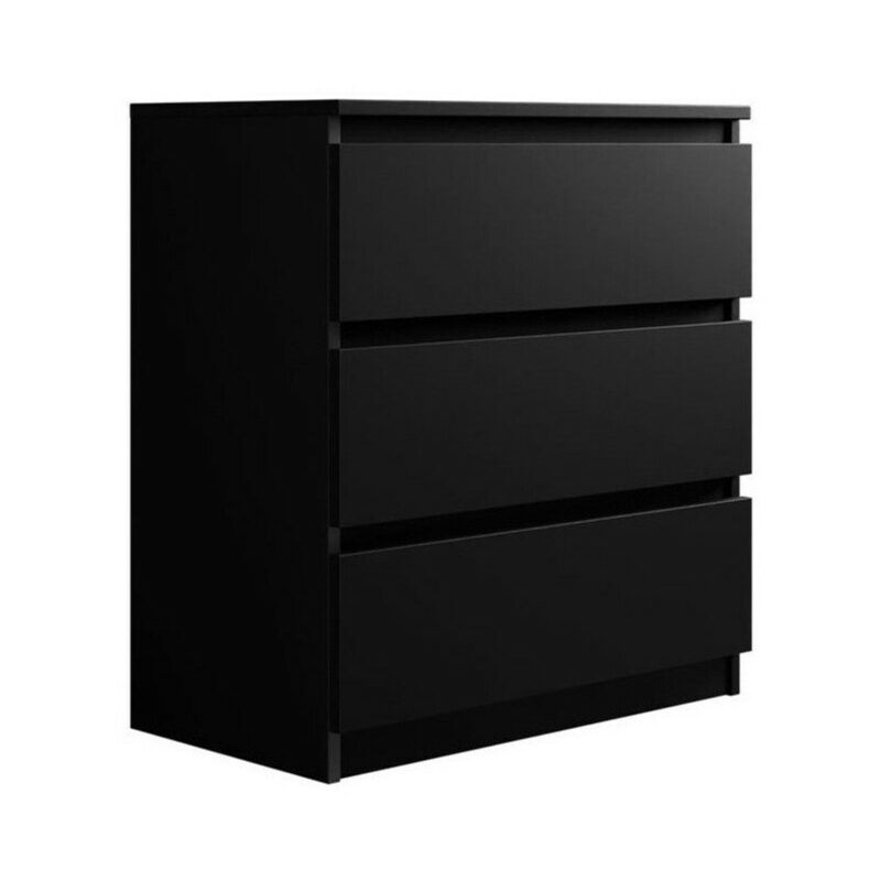 Mobilier1 - Commode Comfivo 159, Noir, Avec tiroirs, Nombre de tiroirs: 0, 77x70x40cm