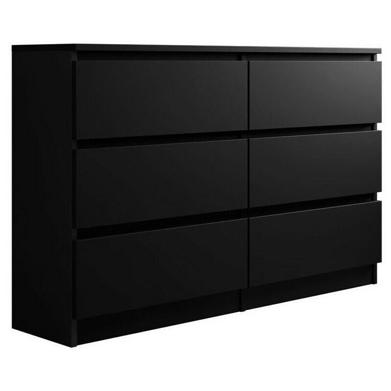 Commode Comfivo 186, Noir, Avec tiroirs, Nombre de tiroirs: 0, 77x120x30cm