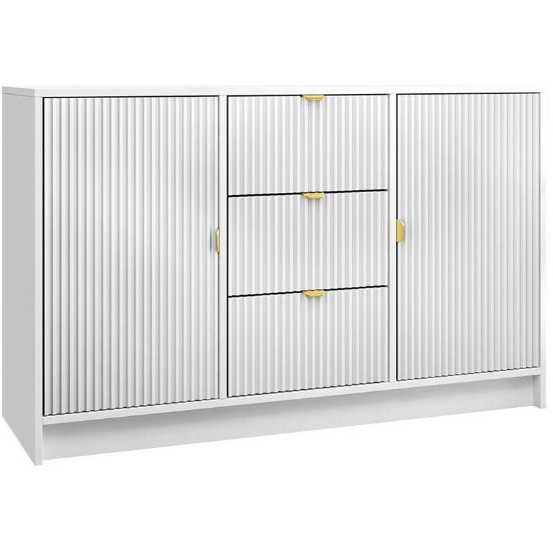 Commode Comfivo Larmire 101, Blanc, Avec tiroirs et portes, Nombre de tiroirs: 0, 75x118x40cm