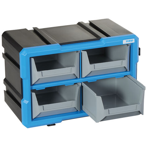 Commode modulable avec 4 plateaux amovibles pour atelier