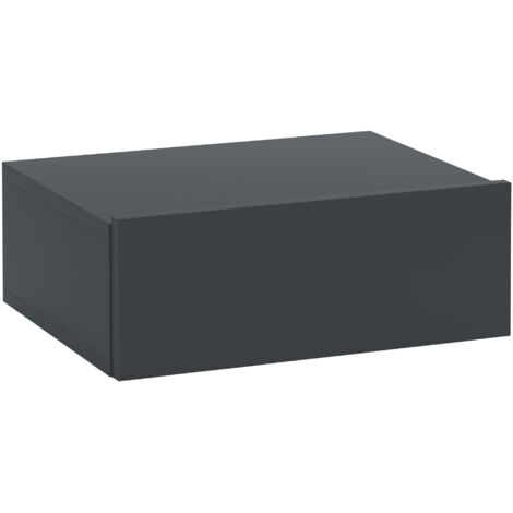 Commode Murale avec Tiroir, Table de Chevet Moderne en Panneau de Particules, 40x30x15 cm, Noir