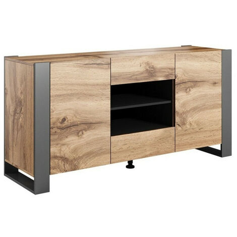Commode Nolvoi 101 , Avec tiroirs et portes, Nombre de tiroirs: 2, 80x164x44cm