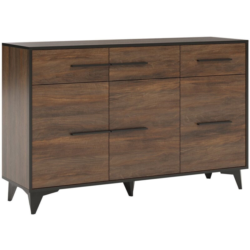 Commode Avimora 100, Noyer, Avec tiroirs et portes, Nombre de tiroirs: 0, 86x135x40cm