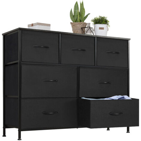 Commode pour chambre – 7 tiroirs en tissu, organisateur de rangement pour vêtements, meuble de salon ou vitrine