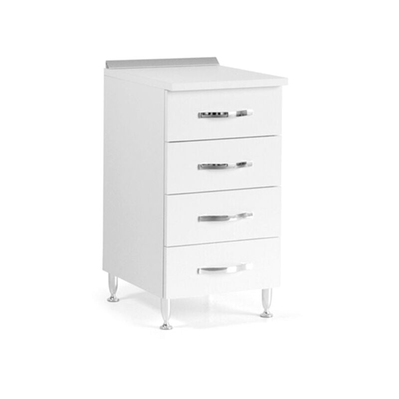 Webmarketpoint - Commode Pour Cuisine En Bois Mélaminé Frêne Blanc Cm h 85x50x40