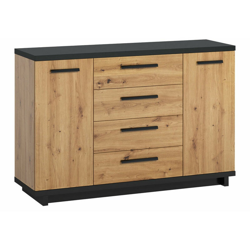 Commode Morlira 100 , Avec tiroirs et portes, Nombre de tiroirs: 0, 90x135x40cm