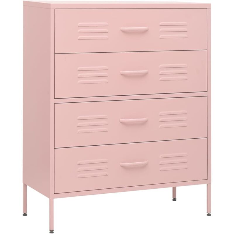 Commode Rose 80x35x101,5 cm Acier Vidaxl