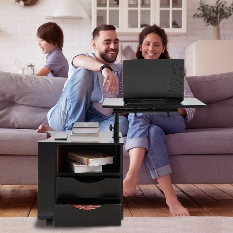 Commode rotative Table de chevet Penderie Bureau Mobilier de chambre à coucher moderne