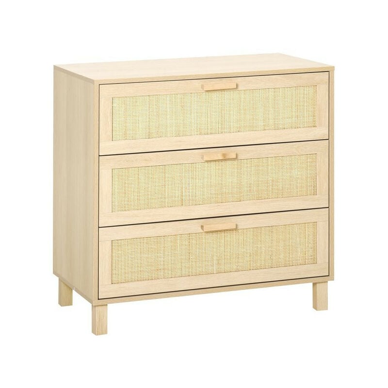 Commode rotin camille bois clair